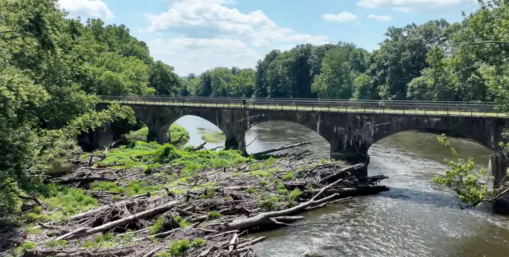 Collaborating with the Schuylkill River Greenways on the Douglassville Bridge Log Jam and Debris Removal Project