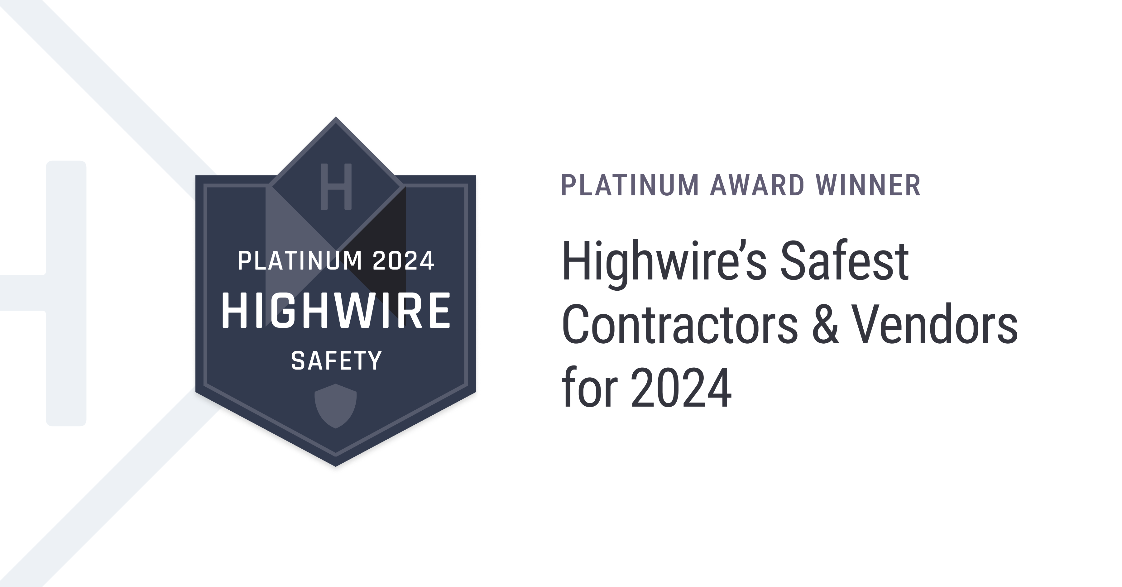 Lewis Environmental Receives the Platinum Safety Award